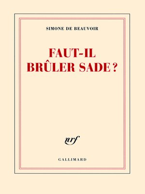 cover image of Faut-il brûler Sade ?